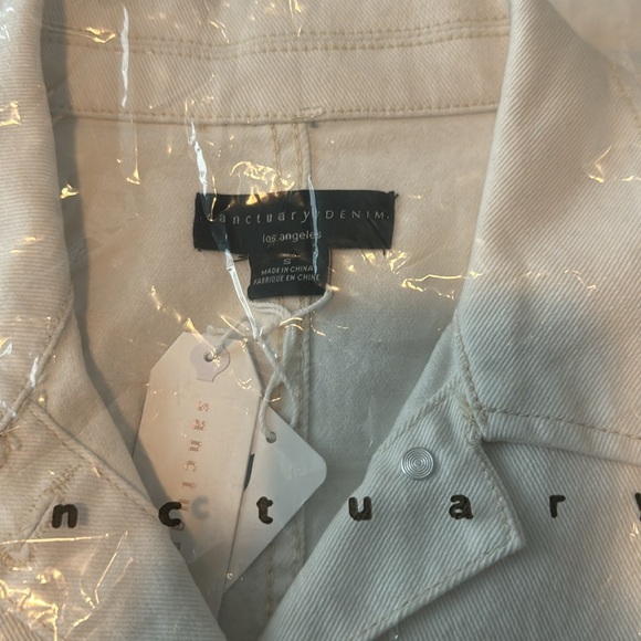 Sanctuary TIE WAIST DENIM DRESS CHALK - Picture 6 of 6